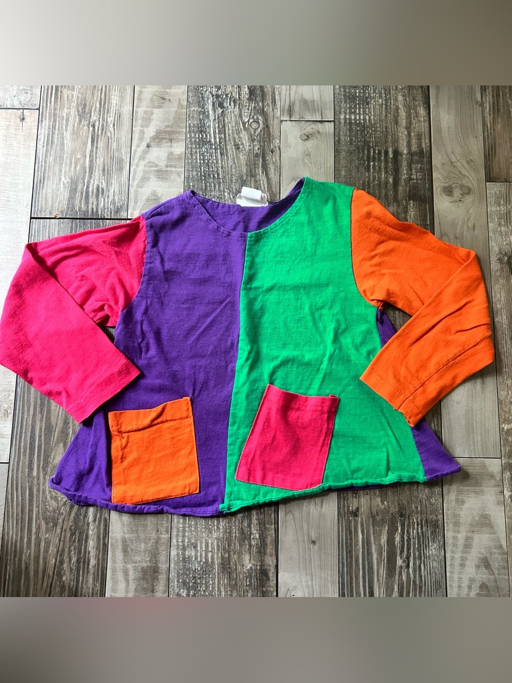90’s Colorblock Kids Long Sleeve Top